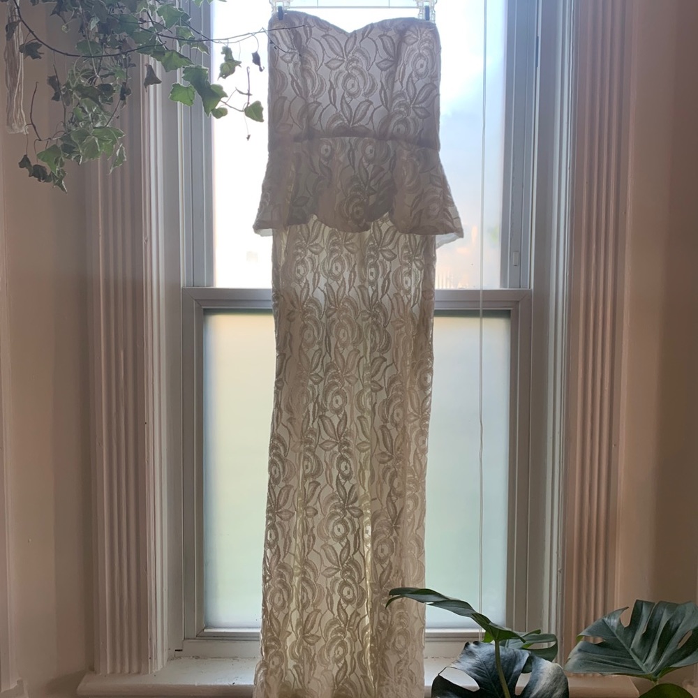 Strapless Lace Dress
